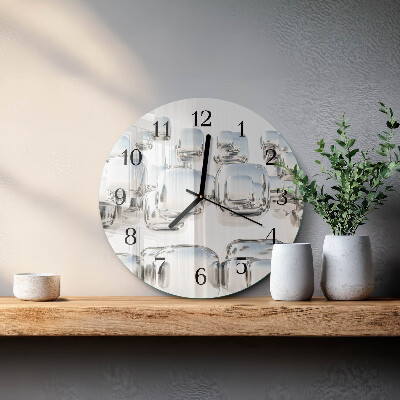 Wanduhr rund 3D-Würfel