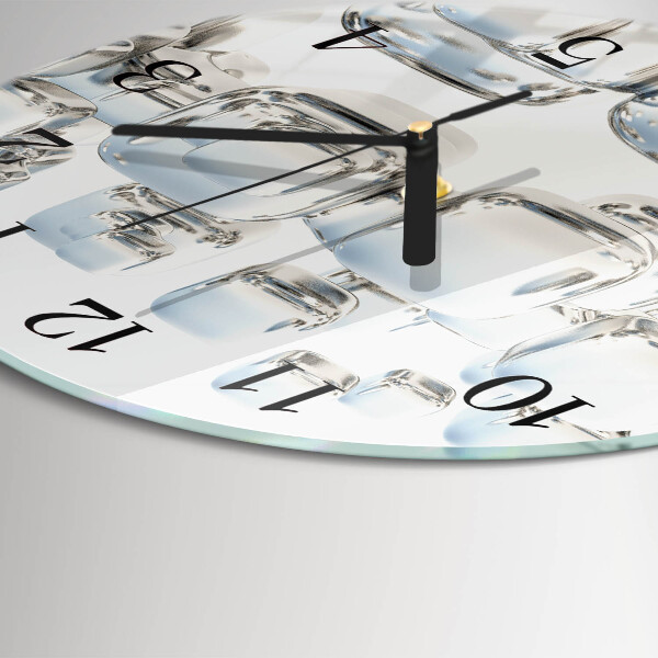 Wanduhr rund 3D-Würfel