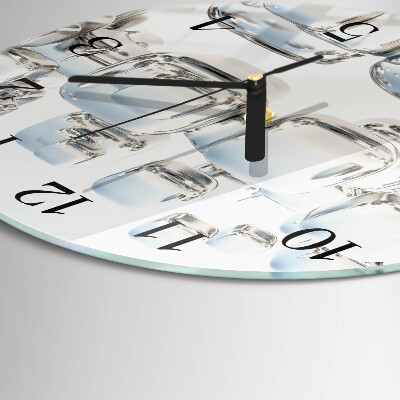 Wanduhr rund 3D-Würfel