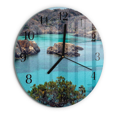 Wanduhr rund Meereslandschaft