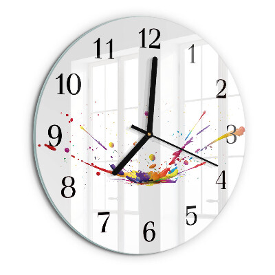 Wanduhr rund Flecken