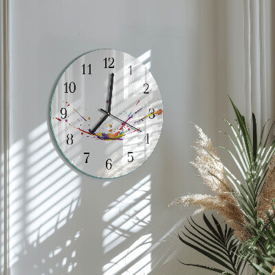 Wanduhr rund Flecken