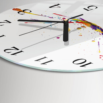 Wanduhr rund Flecken