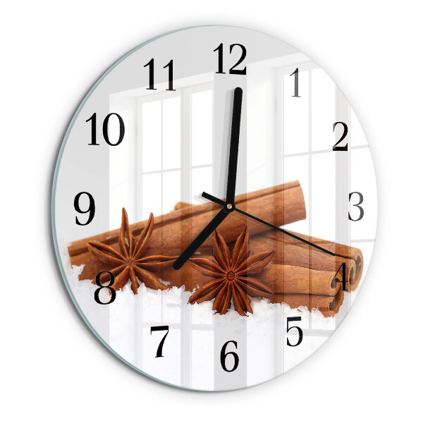 Wanduhr rund Vanille