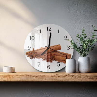 Wanduhr rund Vanille