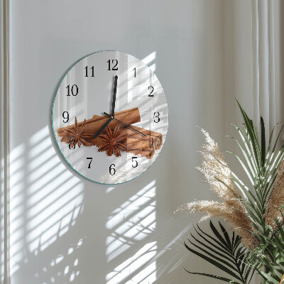 Wanduhr rund Vanille
