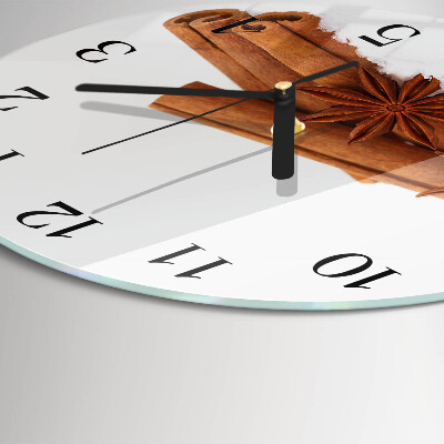 Wanduhr rund Vanille