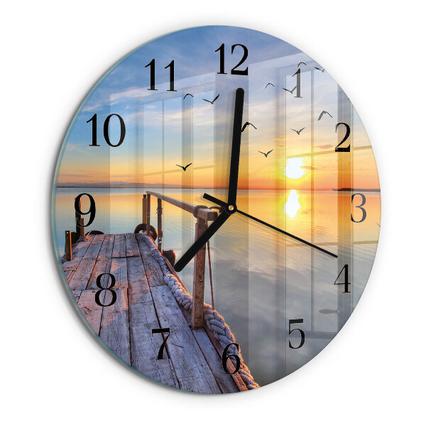 Wanduhr rund Pier