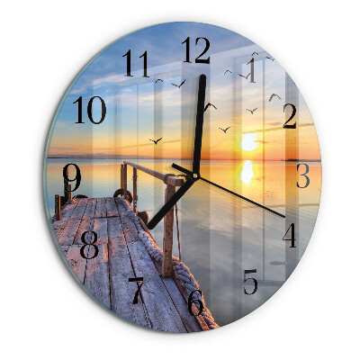 Wanduhr rund Pier