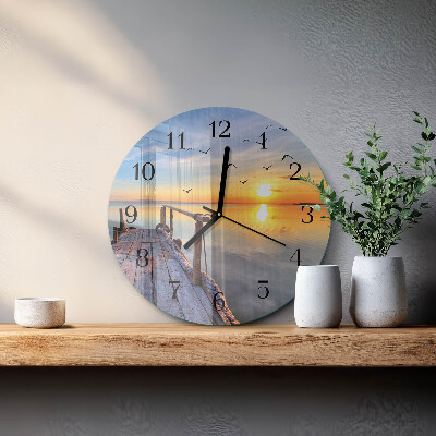 Wanduhr rund Pier