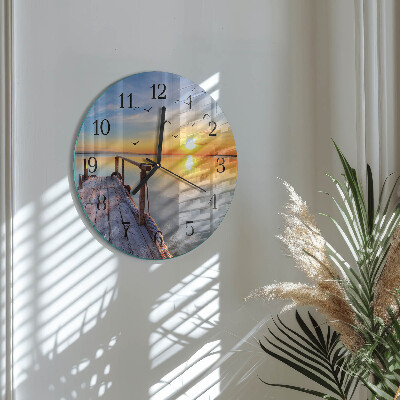Wanduhr rund Pier