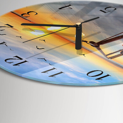 Wanduhr rund Pier