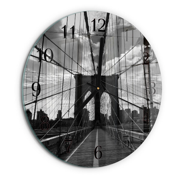 Wanduhr rund Brücke