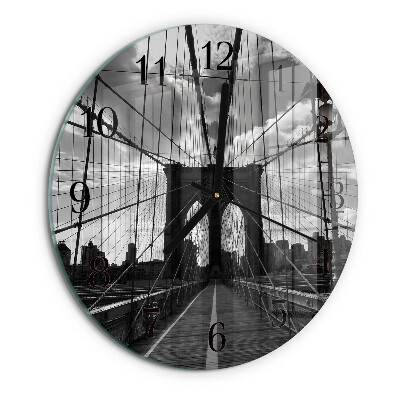 Wanduhr rund Brücke
