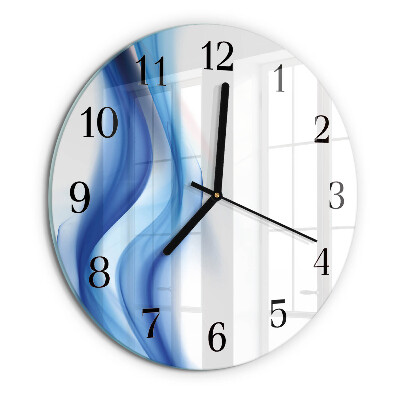 Wanduhr rund Abstrakter Rauch