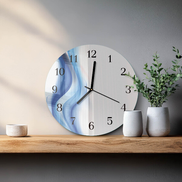 Wanduhr rund Abstrakter Rauch