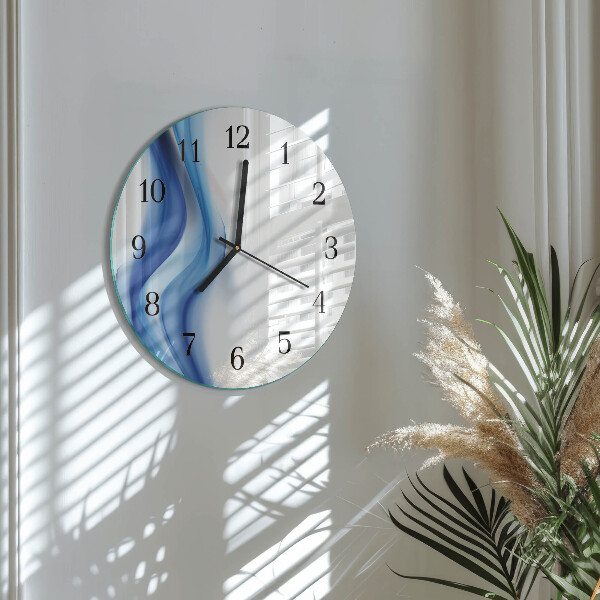 Wanduhr rund Abstrakter Rauch