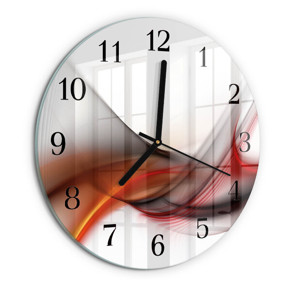 Wanduhr rund Abstrakte Linien