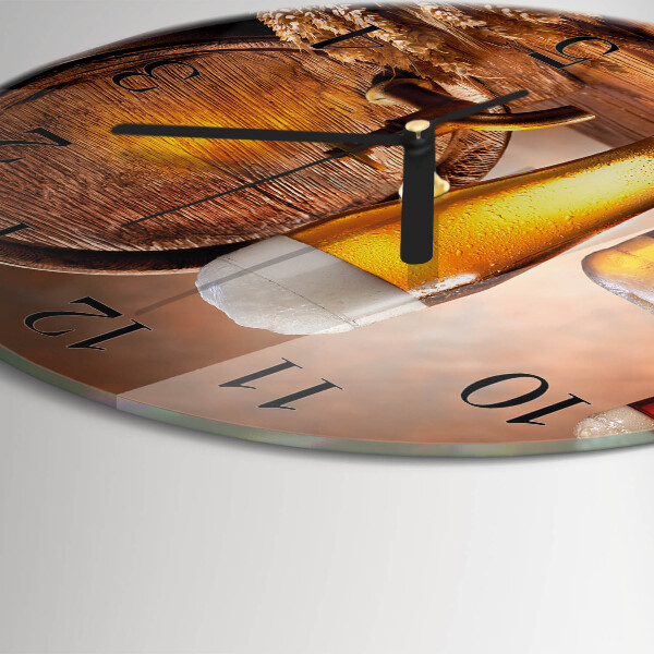 Wanduhr rund Bierfass