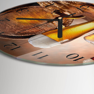 Wanduhr rund Bierfass