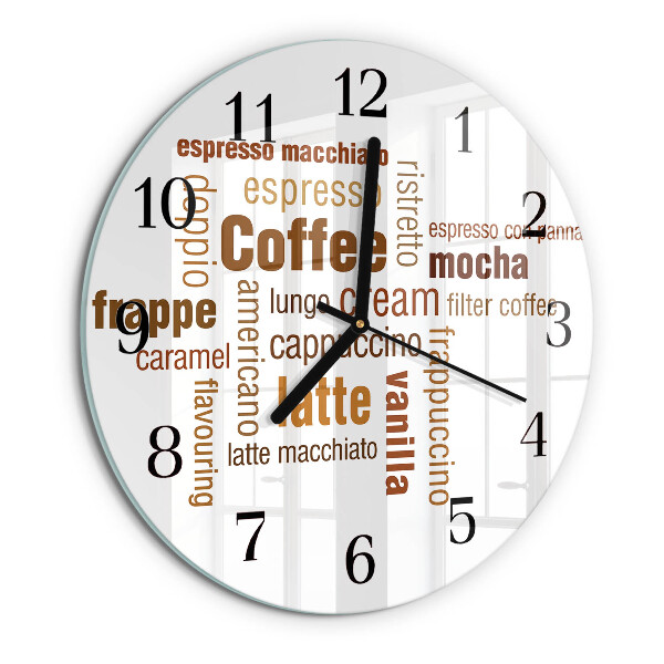 Wanduhr rund Kaffee