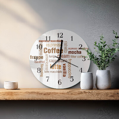 Wanduhr rund Kaffee