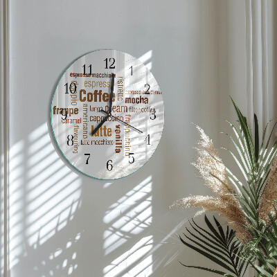 Wanduhr rund Kaffee