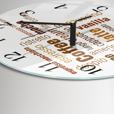 Wanduhr rund Kaffee