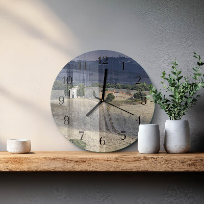 Wanduhr rund Landschaft