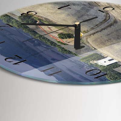 Wanduhr rund Landschaft