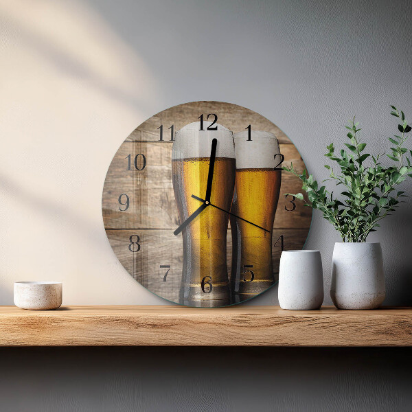 Wanduhr rund Bier