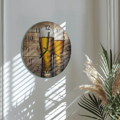 Wanduhr rund Bier