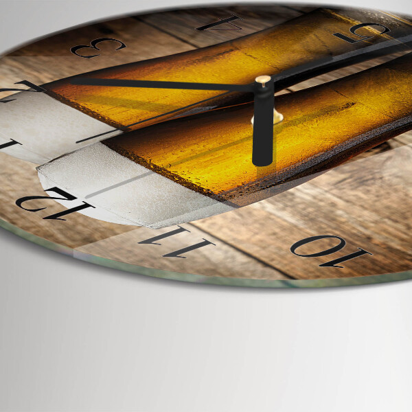 Wanduhr rund Bier