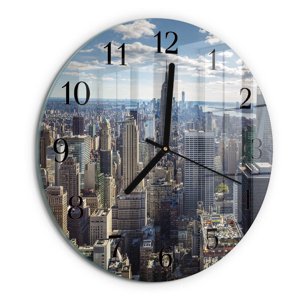 Wanduhr rund Stadt