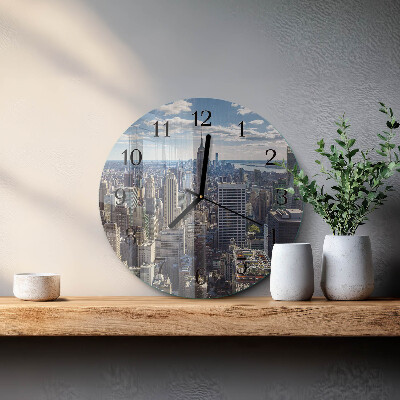 Wanduhr rund Stadt