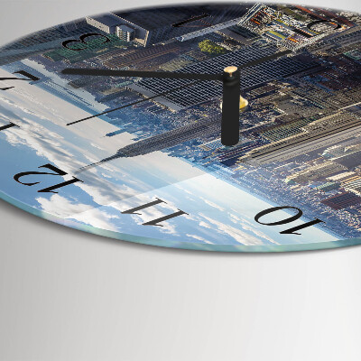 Wanduhr rund Stadt