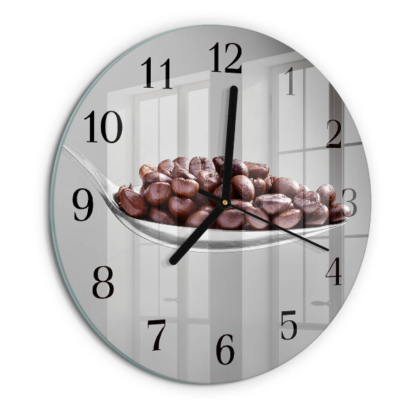 Wanduhr rund Ein Löffel Kaffee