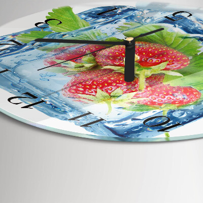 Wanduhr rund Erdbeereis