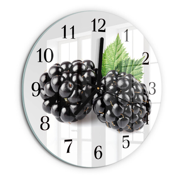 Wanduhr rund Brombeeren