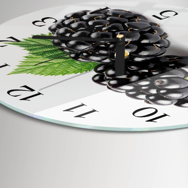 Wanduhr rund Brombeeren