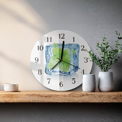 Wanduhr rund Eisminze