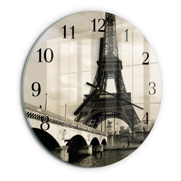 Wanduhr rund Paris
