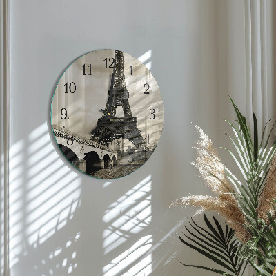 Wanduhr rund Paris