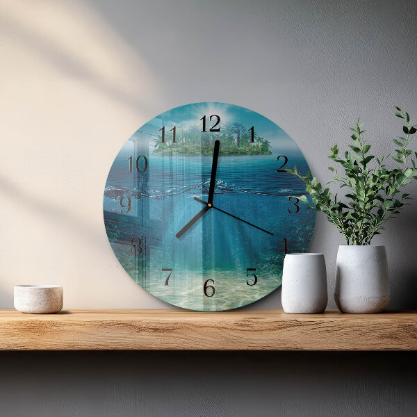 Wanduhr rund Meeresboden