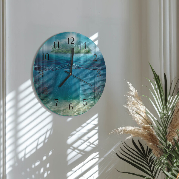 Wanduhr rund Meeresboden