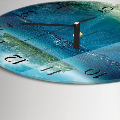 Wanduhr rund Meeresboden