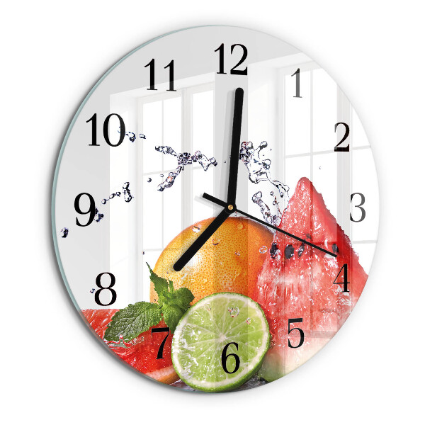 Wanduhr rund Obst