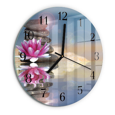 Wanduhr rund Wassersteine