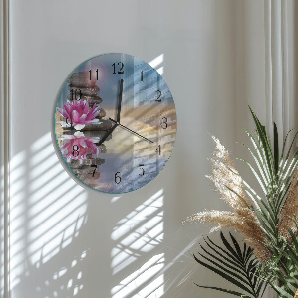 Wanduhr rund Wassersteine
