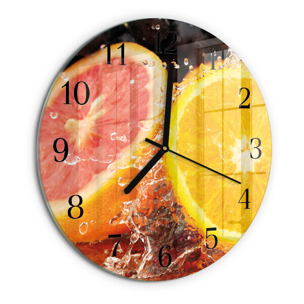 Wanduhr rund Obst